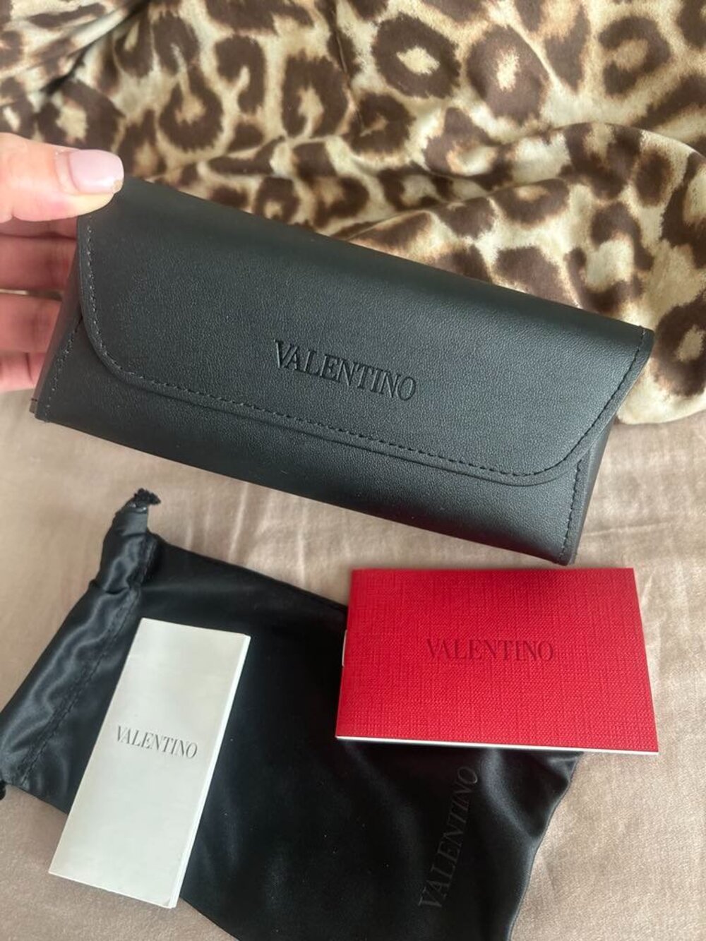 VALENTINO BLACK RED AUTHENTIC SUNGLASSES CASE ONLY